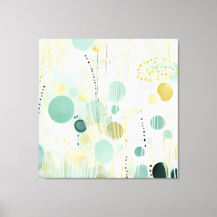 Impressão Em Tela Design abstrato moderno e limão verde de menta