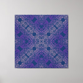 Impressão Em Tela design arabesco roxo rico
