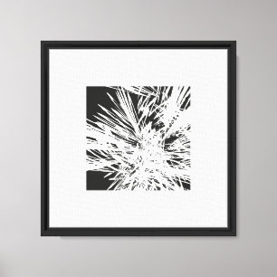 Impressão Em Tela Design artístico em preto e branco