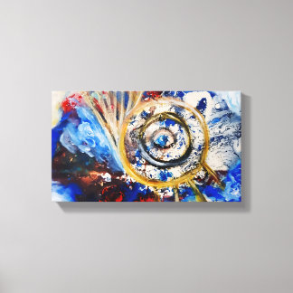 Impressão Em Tela Design Azul