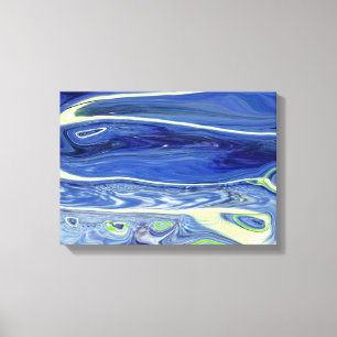 Impressão Em Tela design azul abstrato do redemoinho do