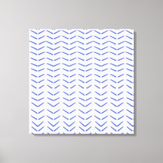 Impressão Em Tela design branco e azul (Frente)
