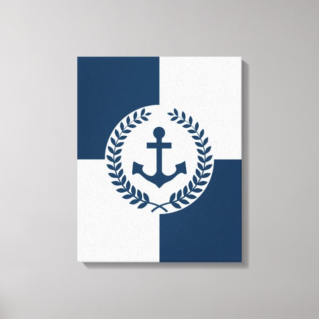 Impressão Em Tela Design com tema náutico (Frente)