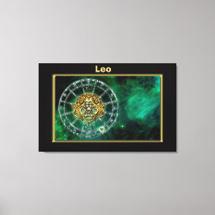 Impressão Em Tela Design da astrologia do zodíaco de Leo