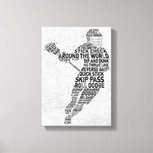 Impressão Em Tela Design da tipografia do Lacrosse