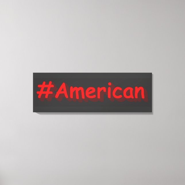 Impressão Em Tela design de "americano". Comprar Agora (Frente)