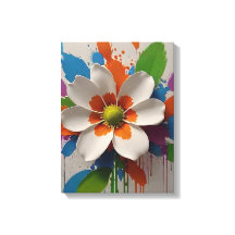 Design de Arte Colorida de Parede Flor