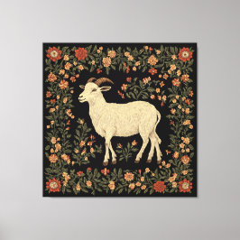 Impressão Em Tela Design de Arte Folar e Caprino Encantado