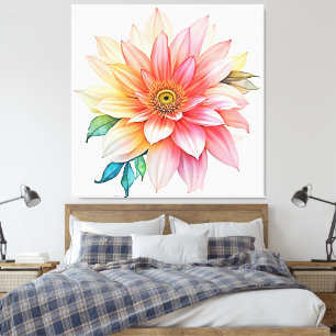 Impressão Em Tela Design de Bloom de Abstrato Petal Suave