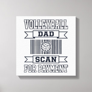 Impressão Em Tela Design de Camisa Divertida para Pai de Volei Scan