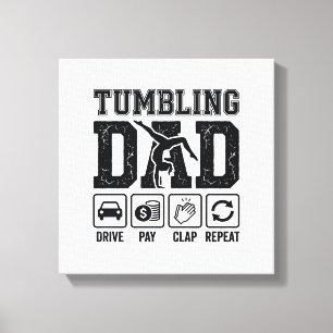 Impressão Em Tela Design de Camisa Tumbling Dad Drive Pay Clap Repea