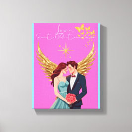 Impressão Em Tela Design de Carta de Amor - Amor, São Valentim xxoo
