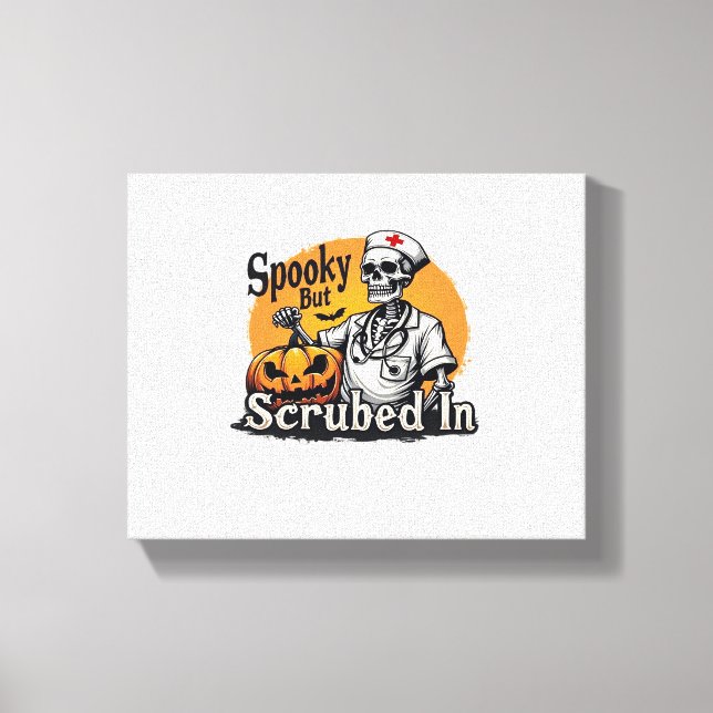 Impressão Em Tela Design de Enfermeira do Halloween (Frente)