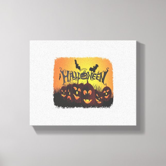 Impressão Em Tela Design de Feliz Halloween Engraçado (Frente)
