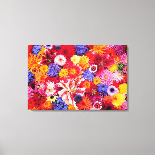 Impressão Em Tela design de Flor, Dalhia, Orientais Lily,