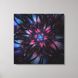 Impressão Em Tela design de flor fractal abstrato.