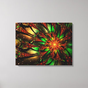 Impressão Em Tela design de flor fractal abstrato.