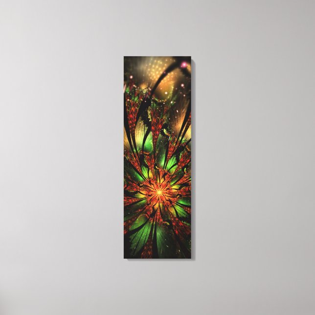 Impressão Em Tela design de flor fractal abstrato. (Frente)