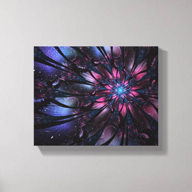 Impressão Em Tela design de flor fractal abstrato.  (Frente)