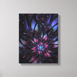 Impressão Em Tela design de flor fractal abstrato.