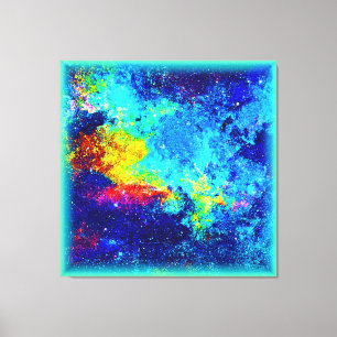 Impressão Em Tela Design de galáxia multicolorida. Comprar Agora
