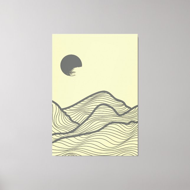 Impressão Em Tela Design de layout de montanha (Frente)