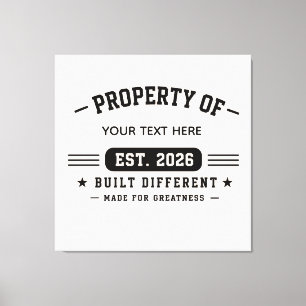 Impressão Em Tela Design de Nome Personalizado – Moderno Minimalista
