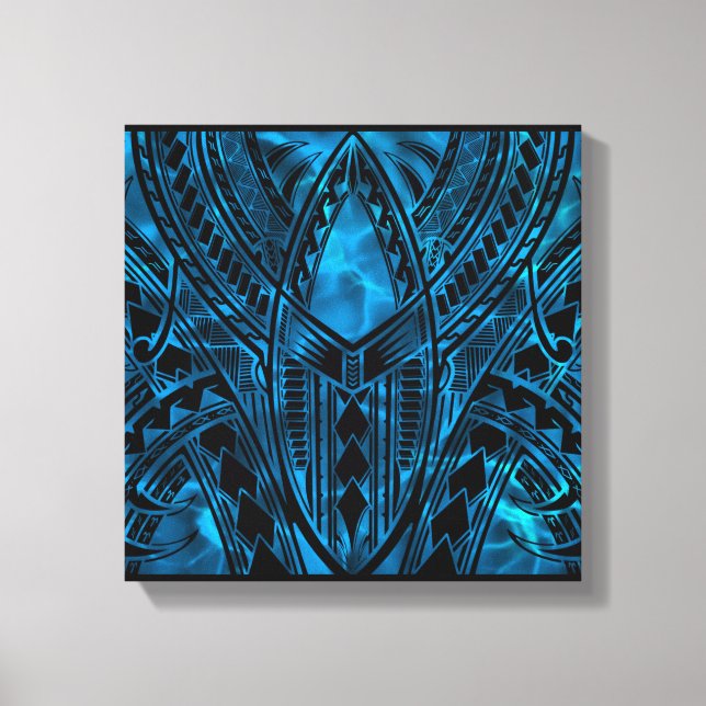 Impressão Em Tela Design de padrão polinésio (Frente)