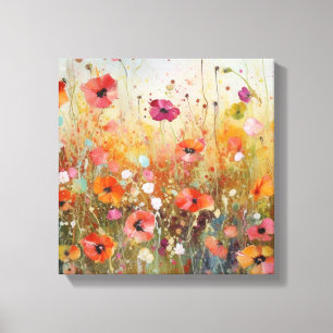 Impressão Em Tela Design de Paisagem de Arte da Flor Coral
