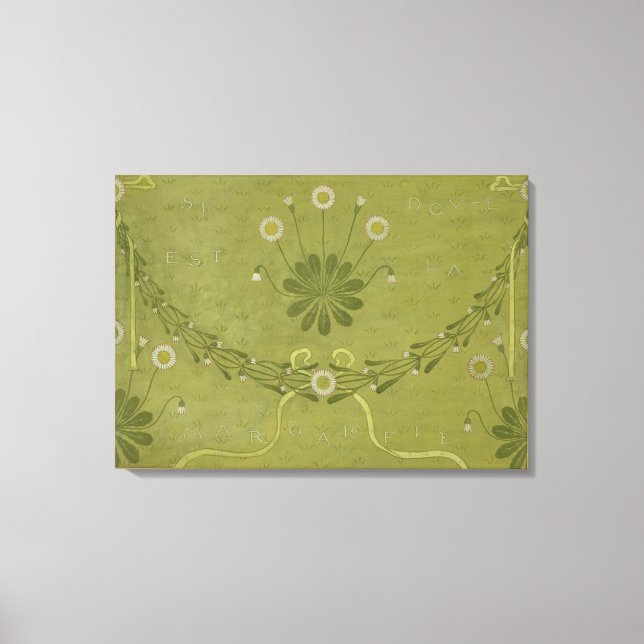 Impressão Em Tela design de papel de parede 'La Margarete', impresso (Frente)