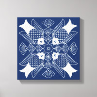 Design de Peixes Submarinos com Fundo Azul