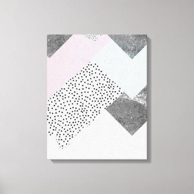 Impressão Em Tela Design de Pontas Geométricas do Pastel (Frente)
