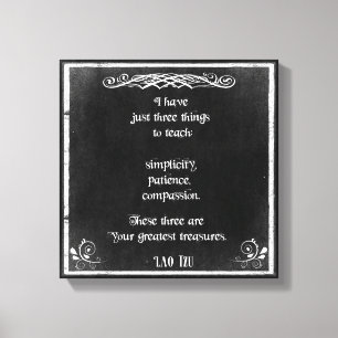 Impressão Em Tela Design de quadro com citação inspiracional Lao Tzu