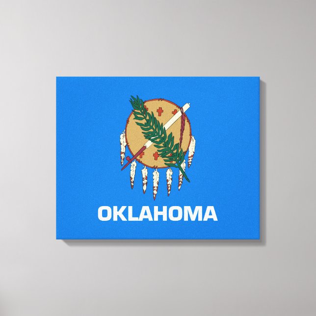 Impressão Em Tela Design de Sinalizador do Estado de Oklahoma (Frente)