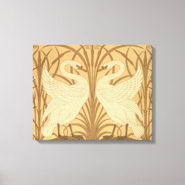 Impressão Em Tela Design de wallpaper Swan (Frente)