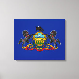 Impressão Em Tela Design Decor de Sinalizador do Estado da Pensilvân