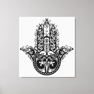 Impressão Em Tela Design decorativo 6 de Hamsa