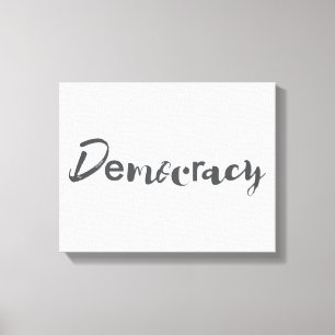 Impressão Em Tela Design-Democracia criativa, legal, moderna e lúdic