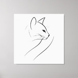 Impressão Em Tela Design elegante minimalista de linha única