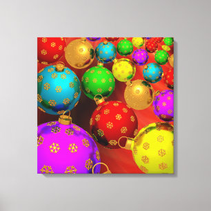 Impressão Em Tela Design festivo dos ornamento da árvore de Natal d