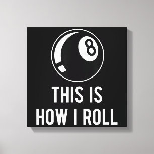 Impressão Em Tela Design Funny Billiards Para Jogadores De Piscina R