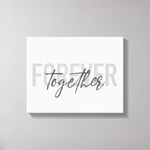 Impressão Em Tela Design moderno, simples e legal do Forever Juntos