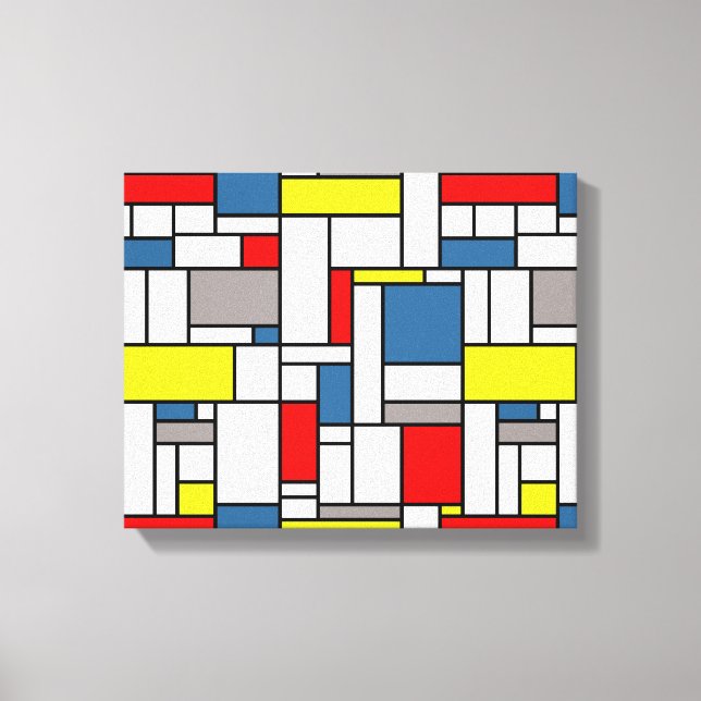 Impressão Em Tela Design mondrian (Frente)