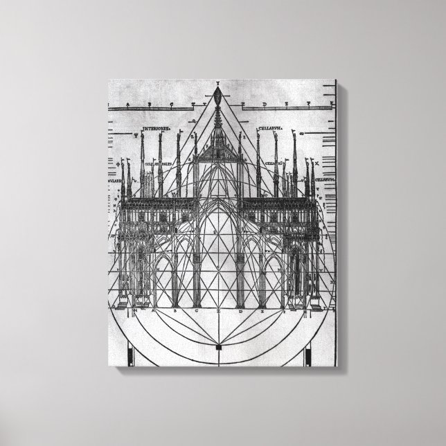 Impressão Em Tela Design para a Catedral de Milão (Frente)