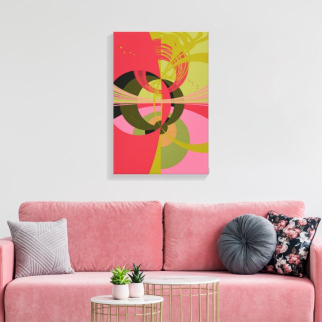 Impressão Em Tela Design Style Art Déco (Insitu(Sala de estar))