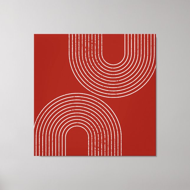 Impressão Em Tela Design Vermelho Moderno (Frente)