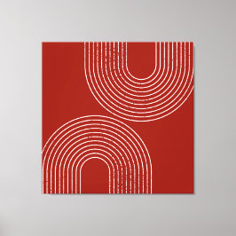 Impressão Em Tela Design Vermelho Moderno