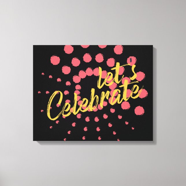 Impressão Em Tela Design vibrante, alegre e divertida de "Celebração (Frente)