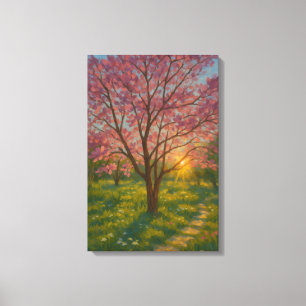 Impressão Em Tela Despertar primavera - Paisagem de Árvore em Sangue
