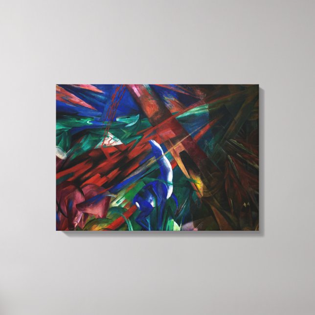 Impressão Em Tela Destinos Animais 1913 Franz Marc Oil painting Impr (Frente)